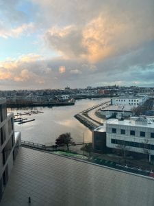 View of the water at the Boston Seaport